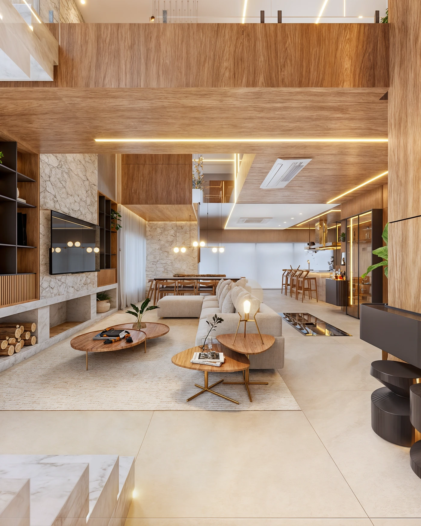 Ambientes residenciais integrados do acervo de Rochana Godzimski Arquitetura